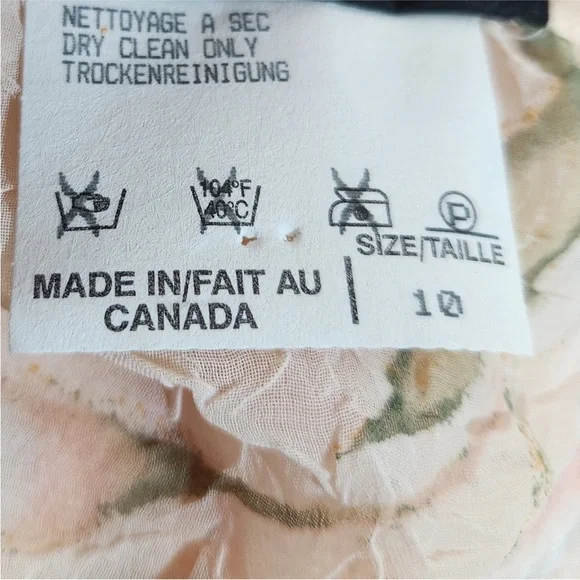 VTG Farouche by Lori Weidner Pastel Peach Floral Button-down Blouse (10) - Picture 6 of 8